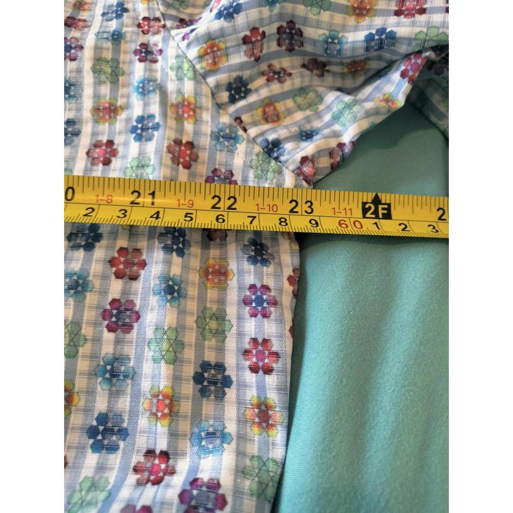 Visconti Black Men’s Long Sleeve Button Down Shirt Size L – Multicolor Geometric - Picture 3 of 15